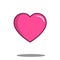 Heart icon, best love illustration, love symbol flat design