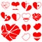 Heart icon collection - broken