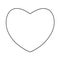 Heart icon, concept of love, linear icon thin grey line