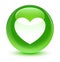 Heart icon glassy green round button