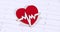 Heart icon lies on cardiogram slow motion 4k movie