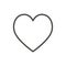 Heart icon, line vector. Outline love symbol.