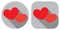 Heart icon. Love, attention. Badge in a flat design.