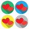 Heart icon. Love, attention. Badge in a flat design.