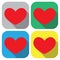 Heart icon. Love, attention. Badge in a flat design.