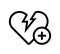 Heart icon with plus. Health insurance vector illustration