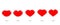 `Heart icon set, change of red heart, glitter.Love symbols on a white background for Valentine`s Day.Graphic icon design in the co