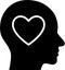 Heart icon from soft power skills collection as concept of mental health