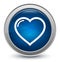 Heart icon starburst shiny blue round button illustration design concept