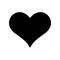 Heart icon. Symbol of love and Saint Valentines Day. Simple flat black vector shape