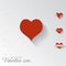 Heart icon. Valentine greeting card