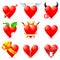 Heart icons.