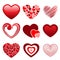 Heart icons