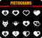 Heart icons set