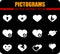 Heart icons set