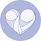 Heart illustration anatomy symbolic icon