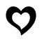 Heart inside heart silhouette style icon vector design