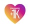 Heart Instagram 1k followers Like follower comment icons, speech bubbles followers icon multicolored, isolated on white background