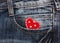 heart in jeans pocket