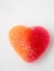 Heart jelly candy macro isolated