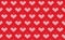 Heart Knit Pattern Vector, White and Red Cross Stitch Love Valentine Day, Embroidery Texture Background