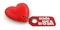 Heart with label Made in USA (clipping path included)