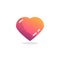 Heart, life flat icon, vector sign