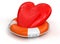 Heart and Lifebuoy (clipping path included)