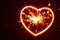Heart light with sparks background
