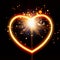 Heart light with sparks background