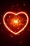 Heart light with sparks background