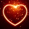 Heart light with sparks background