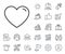 Heart line icon. Love sign. Salaryman, gender equality and alert bell. Vector