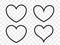 Heart linear vector icon. Valentine love, wedding line heart frames