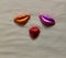Heart and lips shaped chocolates