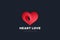 Heart Logo Love Charity Foundation design vector template