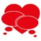 Heart logo, Smile, Speech bubbles, hearts, love logo, people logo, heart background