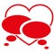 Heart logo, Smile, Speech bubbles, hearts, love logo, people logo, heart background