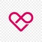 Heart logo vector infinity loop icon