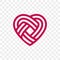 Heart logo vector infinity loop icon