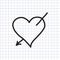 Heart with love arrow