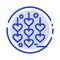 Heart, Love, Chain Blue Dotted Line Line Icon