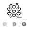 Heart, Love, Chain Bold and thin black line icon set