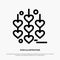 Heart, Love, Chain Line Icon Vector