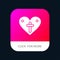 Heart, Love, Easter, Loves Mobile App Button. Android and IOS Glyph Version