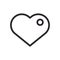 Heart love figure line style icon