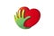 Heart Love Green Hand Care Logo