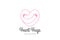 Heart Love Hugs Logo Hugging Hands design vector template Linear style. Valentines day Romantic dating Charity Donation Logotype