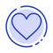 Heart, Love, Like, Twitter Blue Dotted Line Line Icon