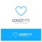 Heart, Love, Like, Twitter Blue outLine Logo with place for tagline